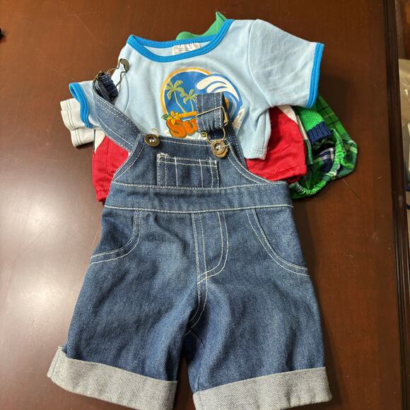 Build A Bear Mixed Clothes 17 Piece Shoes Batman Military Jonas Guitar BAB - Picture 7 of 8